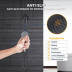 Grab Bars for Shower, 1 Pack 32-Inch Anti Slip Shower Handles for Elderly, Safety Shower Grab Bar, Stainless Steel Handicap Grab Bars for Bathroom (Black 1" Diameter)