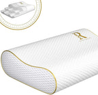 Royal Therapy Memory Foam Pillow, Queen Neck Pain Relief, Contour Cervical Pillow, for Neck and Shoulder Pain, Side, Back and Stomach Sleeper