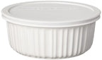 CorningWare French White 7-Pc Ceramic Bakeware Set with Lids Chip and Crack Resistant Stoneware Baking Dish, Microwave, Dishwasher, Oven, Freezer and Fridge Safe