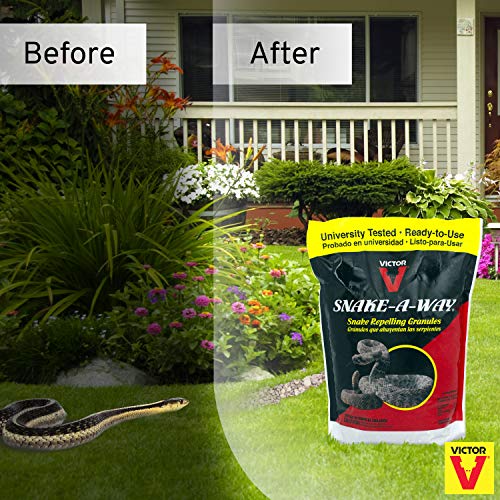 Victor VP364B Snake-A-Way Outdoor Snake Repelling Granules 4LB - Repels Againts Poisonous and Non-Poisonous Snakes , Red