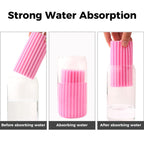 Jeymei 4-Pack Damp Clean Duster Sponge, Sponge Cleaning Brush, Duster for Cleaning Blinds, Glass, Baseboards, Vents, Railings, Mirrors, Window Track Grooves and Faucets Pink Non-Scratch Sponges