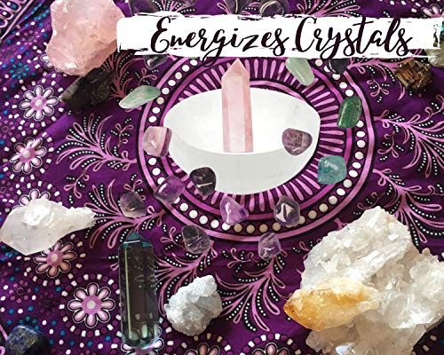 Selenite Crystal Smudge Bowl, 4 Sizes, Hand-Carved, Moroccan Crystal Holder to Charge, Cleanse Crystals, Charging Selenite Bowl, Spiritual Gifts, Wicca Supplies (3" Medium)