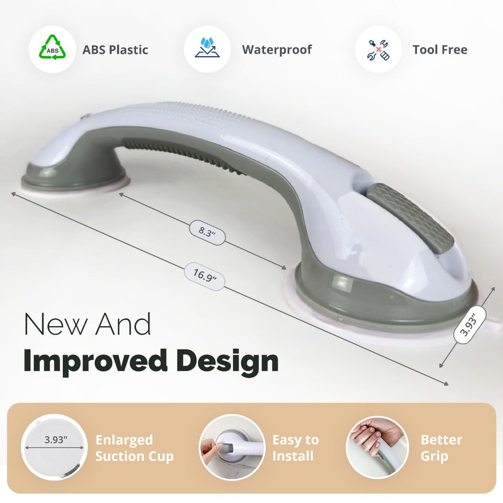 Grab Bars for Bathtubs and Showers, Shower Handles for Elderly Suction, Suction Grab Bars for Shower, Handicap Grab Bars, Suction Shower Grab Bars for Seniors, Bathroom Grab Bars, Shower Bars Safety