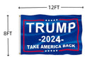 Trump 2024 Flag 8X12 FT, Take America Back Outdoor Polyester Flags, Double Stitched President Trump 2024 Flags with Brass Grommets and Stronger Header. (8X12)