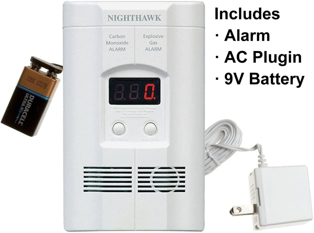 Kidde Carbon Monoxide Detector & Fire Extinguisher for Home, 1-A:10-B:C, Dry Chemical Extinguisher, Red, Mounting Bracket Included