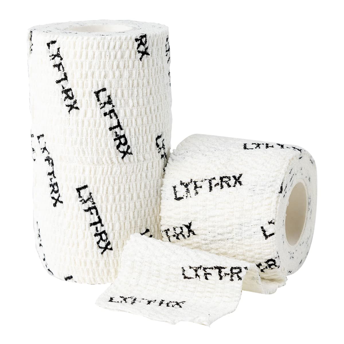 LYFT-RX Weightlifting Hook Grip Tape w/Premium Adhesive for Olympic Weight Lift, Cross Training & Lifting, Stretch Fit Athletic Finger Wrap, Protects Thumb Fingers, Size 2in WHITE 3-ROLLS