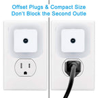 LED Night Light Lamp with Smart Sensor Dusk to Dawn Sensor, Daylight White, 0.5W Plug-in, 6-Pack