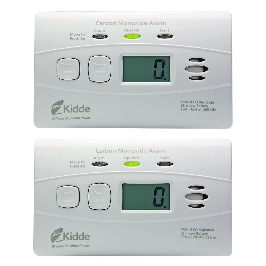 Kidde 2-Pack Plug-in and 10-Year Battery Carbon Monoxide Detectors with Digital Display