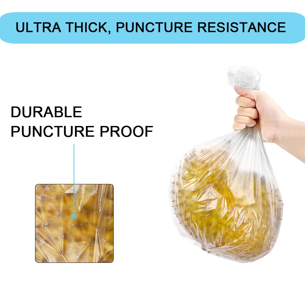 1.2 Gallon Small Trash Bags, 4.5 Liter Trash Can Liners Garbage Bags Wastebaskets Liners for Bathroom, 150 Counts Clear Bags