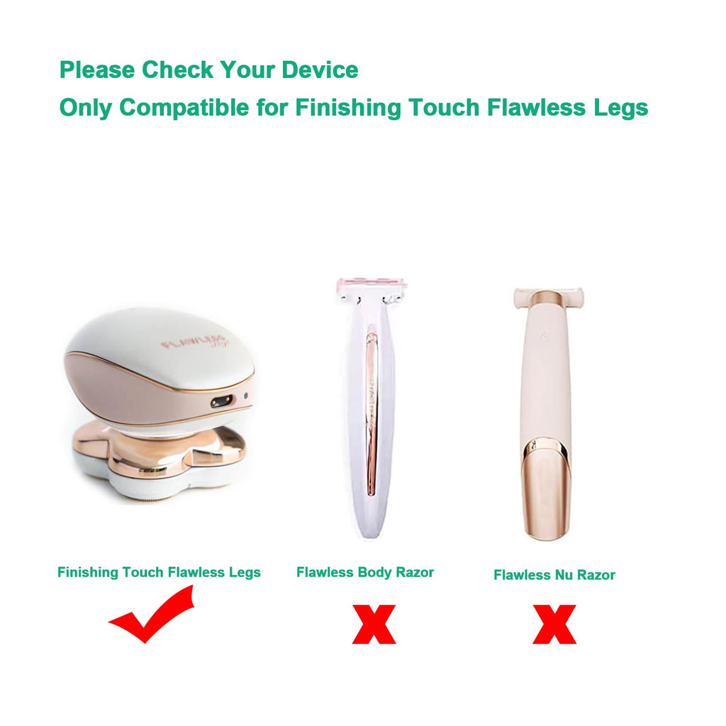 Charger Cord Replacement for Finishing Touch Flawless Legs Shaver Women Electric Trimmer - 5V USB Power Cable (2-Pack, White) (NOT for Other Models, Please See Product Pictures Before Buying)