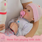 DAYOFF KIDS Reborn Baby Dolls, 18 Inches Realistic Baby Doll That Look Real，Christmas/Birthday Baby Dolls Gift for Kids Age 3+ (Lisa.M)