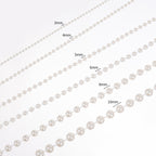 YoungJewl 10mm Pearl Strands,9 Yds of Lvory Fake Beads Garland Spool Roll with Stringed Pearls for Crafting,Wedding Party,Christmas Tree Decoration.