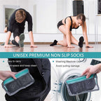 Hylaea Unisex Non Slip Socks with Grip for Yoga, Hospital, Pilates, Barre | Ankle, Cushioned