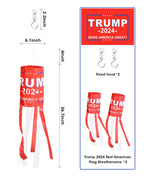 2-Pack Trump Windsocks - Versatile Decor for Outdoor and Indoor Use, Waterproof and UV Resistant, Total Length 40 Inches