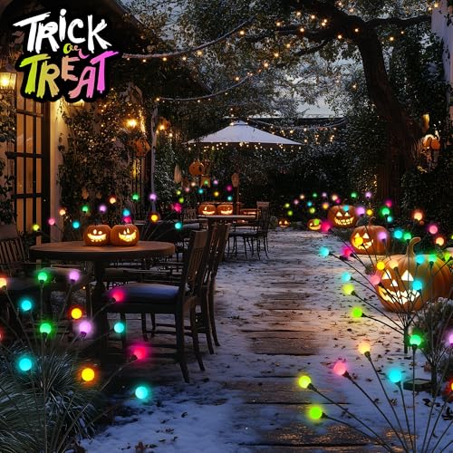 PATIOPIA Solar Christmas Decoration, 20 LED Firefly Garden Lights Solar Outdoor, Solar Lights for Outside Sway by Wind,Solar Lights Outdoor Waterproof for Yard Patio Pathway Decoration (2 Pack)