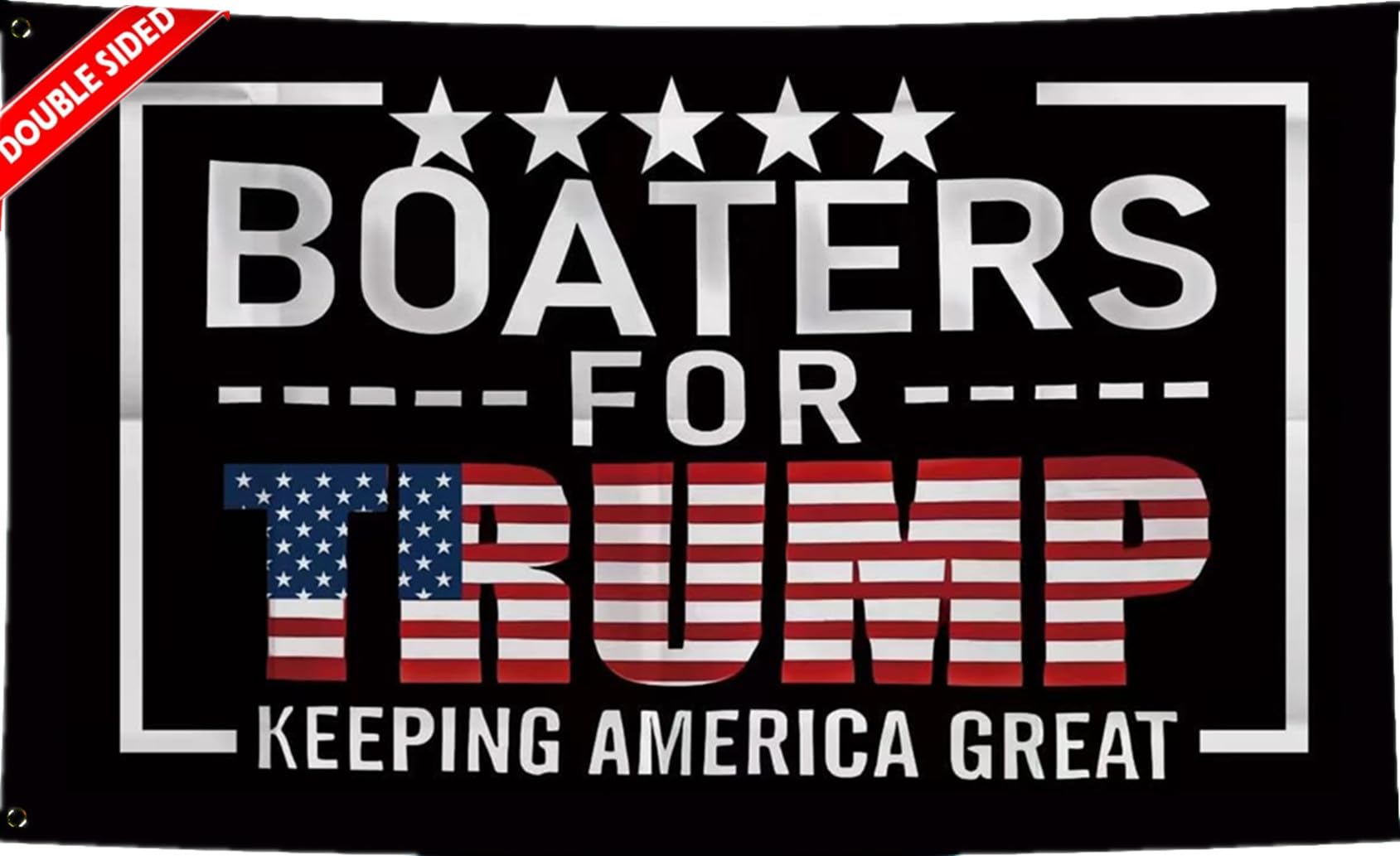 JOLCAHEU Double Sided Boaters for Trump Flag 3x5FT President Trump Flag,Keeping America Great Flag with 2 Brass Grommets,Sturdy Polyester.