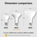 TJOY 12 Pack BR30 Flood Light Bulb Indoor, 65W Equivalent Dimmable Led Recessed Lights Bulb, 2700K Soft Warm White, E26 Base Bulbs for Kitchen Ceiling, Recessed Can, Replacement Incandescent, 9W,800LM