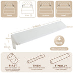 Homemate Full Size（54"x10"x6"） Bed Wedge Pillow Stopper - Bed Gap Filler(0-8") - Headboard Pillow - Triangle Bloster Pillow Wedge