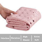 YANZIFLY Bathtub Mat for Shower: Soft Silicone 16X40 Inch Bath Mat Non Slip with Suction Cups Tub Mat for Bathroom for Kids Elderly Extra Large Shower matt Machine Washable - Pink