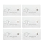 Kidde Carbon Monoxide Detector, Battery Powered CO Alarm with LEDs, Test-Reset Button, Low Battery Indicator, Portable, 6 Pack