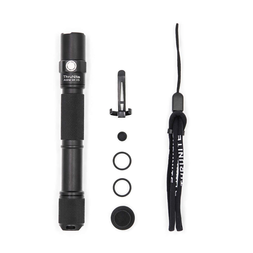 ThruNite Archer 2A V3 LED Flashlight, High Lumens AA Flashlight, IPX8 Waterproof Dual Switch Bright Flashlight for Hiking Emergency Power Outage - Cool White