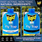 6 XL RAID Big Bag Fly Traps Outdoor - Keep Flies Away from Patio with Disposable Fly Traps Outdoor Hanging - Fly Bags Outdoor Disposable, Outdoor Fly Traps Outdoor Hanging, Big Bag Fly Trap Bag