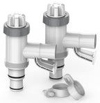 [PATENTED] SUMMERBUDDY Pool Hose Adapter for Above Ground Swimming Pool, Pool Replacement Parts with Plunger Valve and Pool Pipe Holder Pool Pump Parts 2 Pack