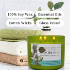 Eucalyptus Spearmint Aromatherapy Candle 3-Wick | Soy Scented Candle for Home | 15.8 oz Large Candle for Men and Women | Long Lasting Eucalyptus Candle | Decorative Candle Gift