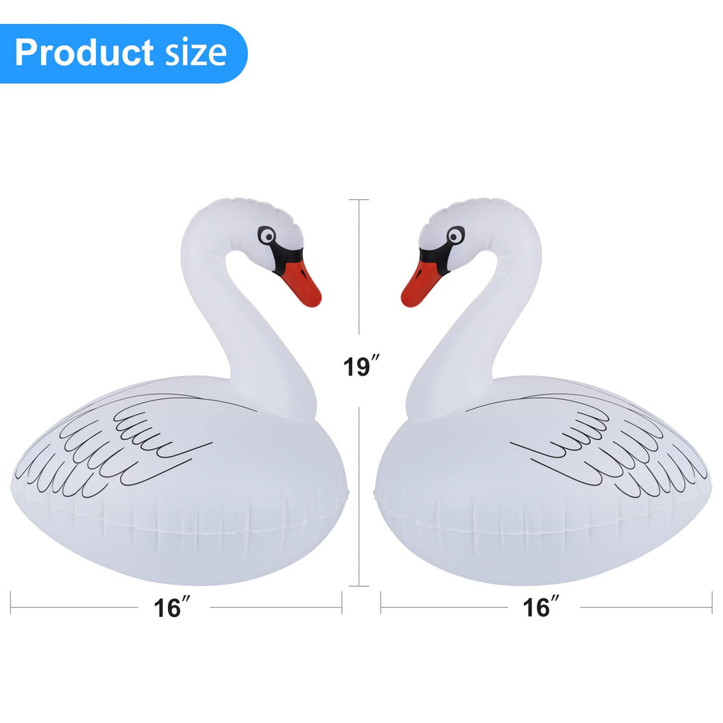 Goallim Swan Floating Solar Lights - Waterproof Inflatable Colorful Changing LED Pool Light for Beach, Garden, Backyard and more