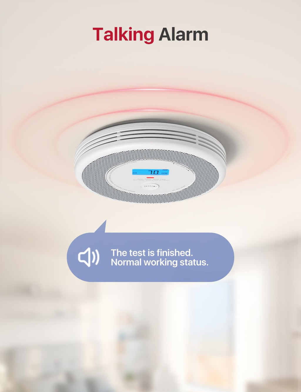 X-Sense Combination Smoke and Carbon Monoxide Detector with Voice Alerts, Smoke Detector Carbon Monoxide Detector Combo with Replaceable Battery, XP0A-SR, 5-Pack