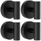 Bntuk Suction Cup Hooks, Shower Hooks for Inside Shower – Removable Towel Hooks for Bathroom Window Glass Mirror Tile, Bath Robe Looafh Hook for Hanging – Waterproof & Rustproof, Black (4 Pack)