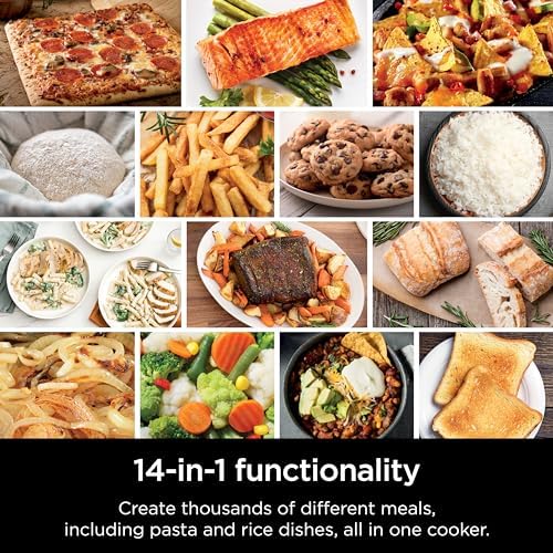 Ninja R-SFP701 14-in-1 Multicooker, Oven & Air Fryer, 15-Min Meals, 3 Accessories, Grey (Renewed)