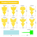 PESTCON 48PCS Yellow Gnat Traps for House Indoor, Gnat Sticky Traps for Plants, Suitable for Fruit Flies, White Flies,Mosquito，Indoor/Kitchen, Outdoor/Potted Plants（Non-Toxic, Dual Sided）