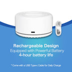 Rechargeable Mosquito Repeller, Mosquito Repellent Outdoor Patio Insect Bug Repeller Indoor Natural Ingredients Portable Mosquito Repellant Device 30ft Protection 2 Refills (White)
