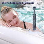 Joepoe Hot Tub Silver Ion Cartridge for Hot Springs Spa- Hot Tub Silver Ion Cartridge Keeps Spa Water Crystal Clear, Spa Mineral Sticks for Hot Tub, Each Filter Last 4 Months (4-Pack, Grey)