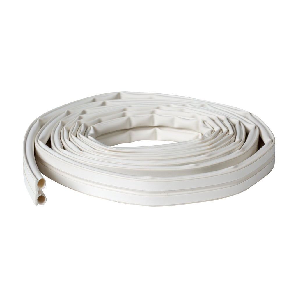 Duck Brand Max Strength Silicone Weatherstrip Seal for Doors and Windows, Self-Adhesive, Fits Medium Gaps from 1/8-1/4 Inches, .31 in. x .25 in. x 17 ft., White