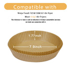 SIUDANGKA 200 Pcs Air Fryer Liners - Disposable Parchment Paper Sheets for Ninja Air Fryer AF101 & AF150 XL