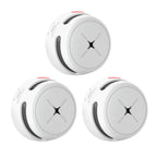 AEGISLINK Smoke Detector 10-Year Battery with Test/Silence Button, Fire Alarm with Photoelectric Sensor, Low Battery Warning, S500 (Independent, 3-Pack)
