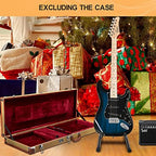 GLARRY Full Size Electric Guitar for Beginner with Amp and Accessories Pack Guitar Bag (Dark blue)
