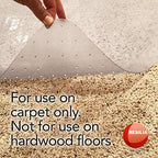 Resilia Office Desk Chair Mat - for Low Pile Carpet (with Grippers) Clear, 30 Inches x 48 Inches, Made in The USA
