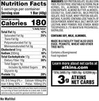 Atkins Chocolate Almond Caramel Protein Meal Bar, High Fiber, 15g Protein, 1g Sugar, 3g Net Carbs, Meal Replacement, Keto Friendly, 8 Count
