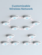 AEGISLINK Smoke Carbon Monoxide Detector, Interlinked Combination Smoke CO Alarm, Battery Powered, Wireless Interconnected, Digital Display, SC-RF220, 3-Pack
