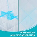 KANECH Washable Underpads, 44" x 52" (Pack of 2), Heavy Absorbency Bed Pads Washable Waterproof, Incontinence Bed Pads for Kids, Adults, Elderly, and Pets