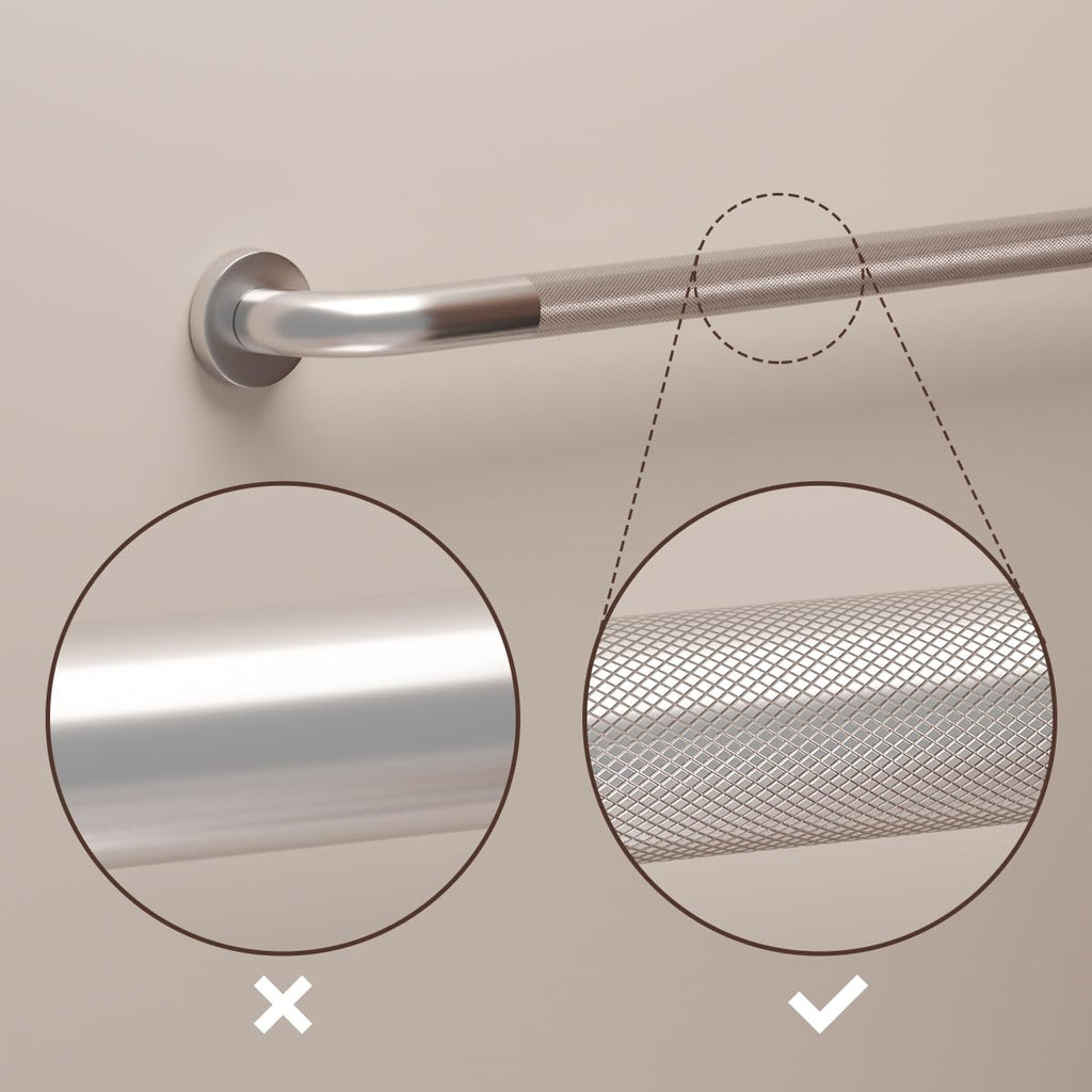 20 Inch Anti Slip Shower Grab Bar, Munzong 2 Pack Stainless Steel Bathroom Grab Bar, Brushed Nickel Knurled Bathroom Balance Bar,Safety Hand Rail Support Handicap Elderly Senior Assist Bath Handle