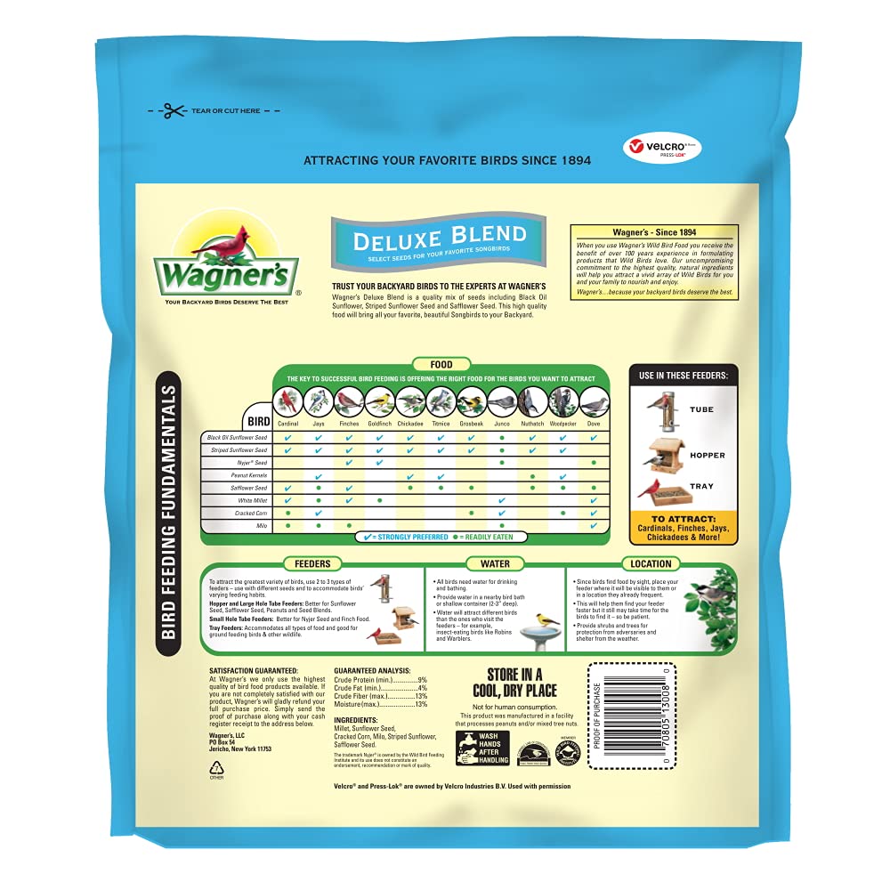 Wagner's 13008 Deluxe Wild Bird Food, 10 lb Bag