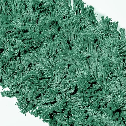 Commercial Dust Mop Replacement Head - 24 x 5 in. Cotton Nylon Reusable Mop Head- Industrial Dust Mop Refill for Floor Cleaning & Janitorial Supplies, Green