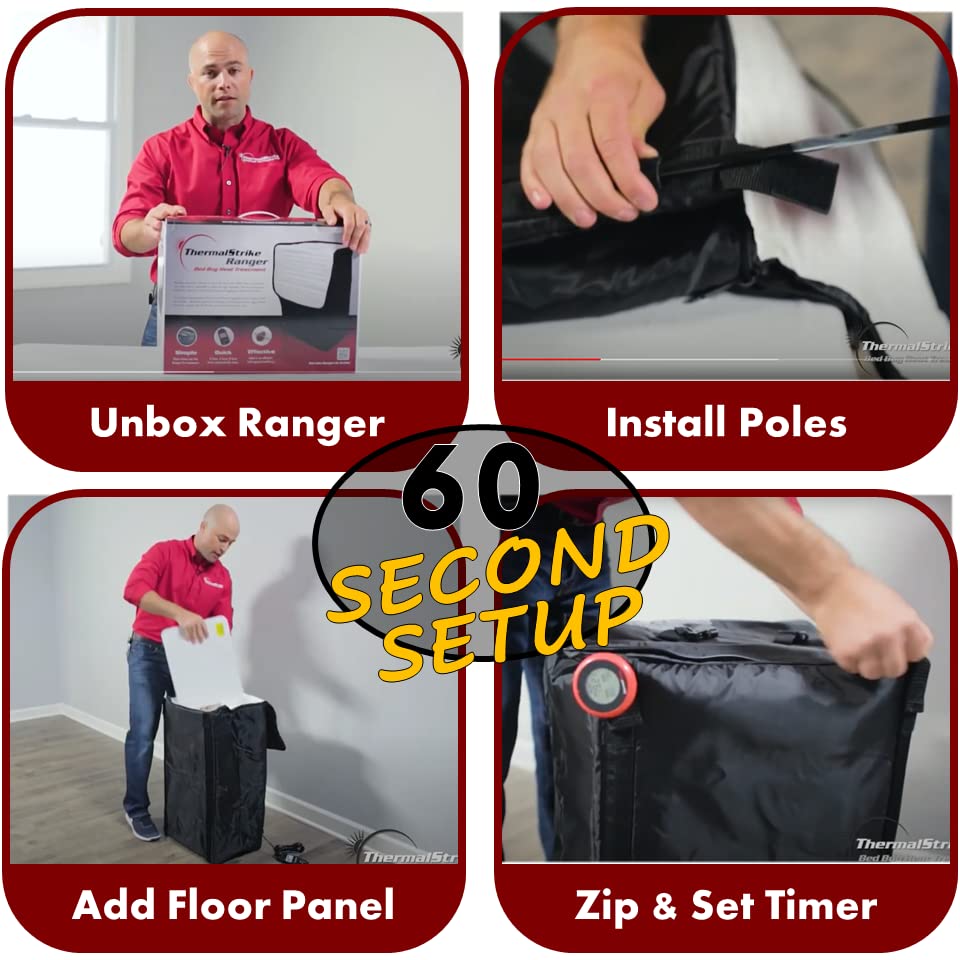 ThermalStrike Ranger Bed Bug Heater, Eliminates Eggs, Used by Professionals and Homeowners, Effective Against Moths, Carpet Beetles and Lice