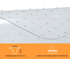 Naturehydro Chair Mat for Low Pile Carpeted Floors - 53" x 45" x 0.09" Clear Plastic Chair Mat Under Desk, Easy Glide Rolling Floor Protector, BPA and Phthalates Free (with Lip)