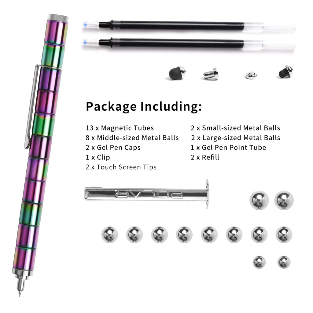 AFN Fidget Pen, Magnetic Fidget Cool Gadgets Pen, Decompression Magnet Pen Fidget Toy, Relieve Pressure Novel Toy Fidget Gift for Kids, Boys, Girls, Teens or Friends for Birthday Christmas (Mixcolor)