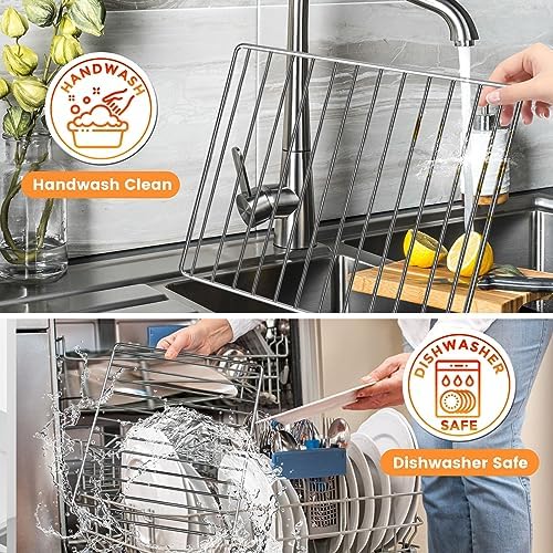 Air Fryer Wire Rack for Ninja Foodi 10 in 1 DT201 DT251 Digital Convection Toaster Oven, 14.5''*11.6'' Stainless Steel Air Fryer Accessories Roasting Steamer Grill Racks Baking Tray Rack
